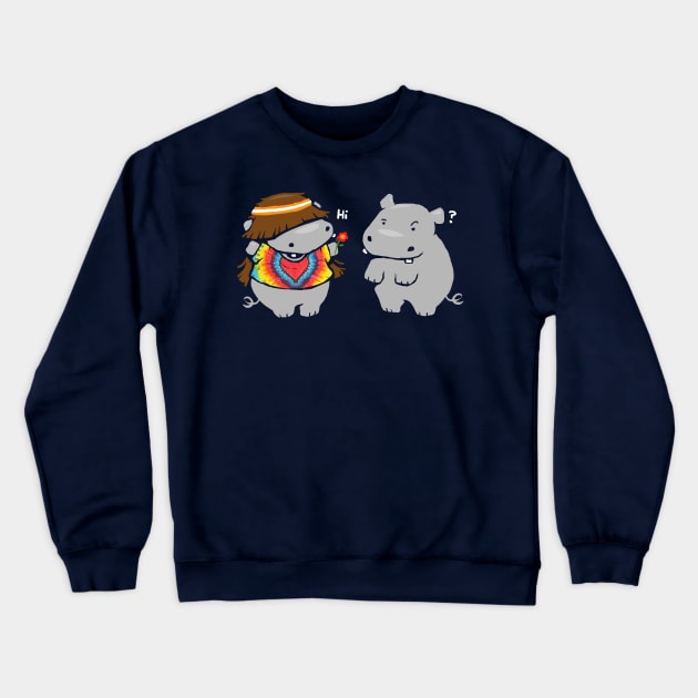 Hippypotamus Crewneck Sweatshirt by StevenToang